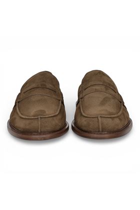 Mocassino Frau in camoscio colore testa di moro. FRAU | 76B0-TESTA DI MORO